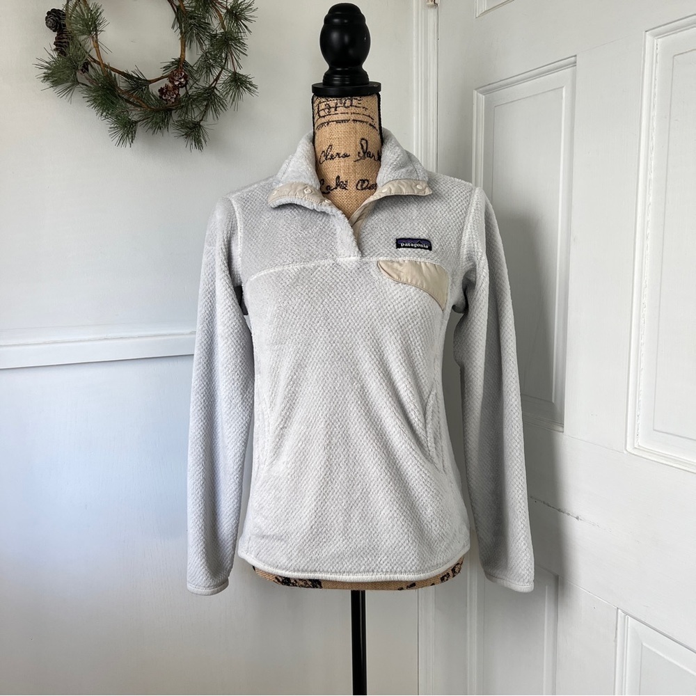 Women's Patagonia Re-Tool Snap-T Fleece Pullover (Raw Linen White X-Dye)